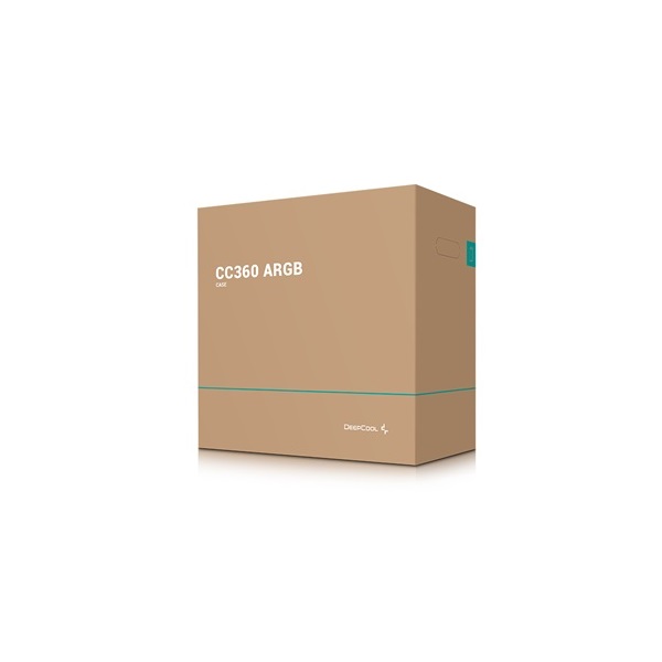 DeepCool Számítógépház - CC360 ARGB (fekete, ablakos, 3x12cm ventilátor, Mini-ITX / Mico-ATX, 1xUSB3.0, 1xUSB2.0)