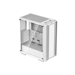 DeepCool Számítógépház - CC560-100034 WH (fehér, ablakos, venti nélkül, Mini-ITX / Mico-ATX / ATX, 1xUSB3.0, 1xUSB2.0)