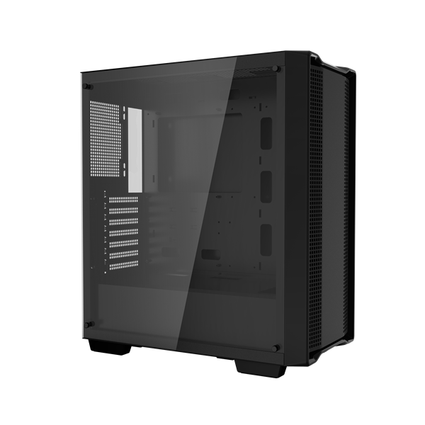 DeepCool Számítógépház - CC560-100034 (fekete, ablakos, venti nélkül, Mini-ITX / Mico-ATX / ATX, 1xUSB3.0, 1xUSB2.0)