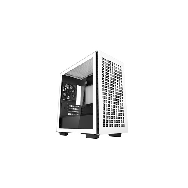 DeepCool Számítógépház - CH370 WH (fekete, ablakos, 1x12cm ventilátor, Mini-ITX / Mico-ATX, 2xUSB3.0)