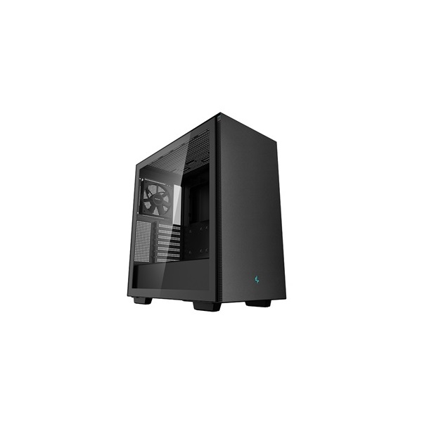 DeepCool Számítógépház - CH510 (fekete, ablakos, 1x12cm ventilátor, Mini-ITX / Mico-ATX / ATX / E-ATX, 2xUSB3.0)