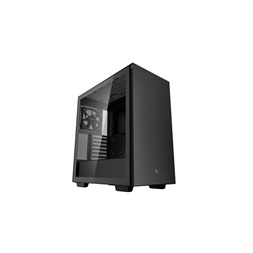 DeepCool Számítógépház - CH510 (fekete, ablakos, 1x12cm ventilátor, Mini-ITX / Mico-ATX / ATX / E-ATX, 2xUSB3.0)
