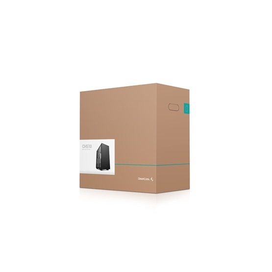 DeepCool Számítógépház - CH510 (fekete, ablakos, 1x12cm ventilátor, Mini-ITX / Mico-ATX / ATX / E-ATX, 2xUSB3.0)