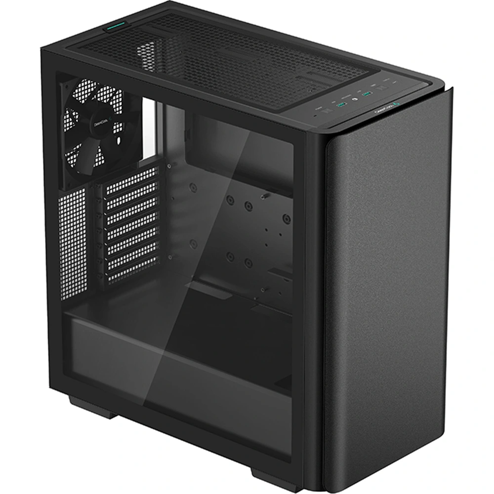 DeepCool Számítógépház - CK500 (fekete, ablakos, 2x14cm ventilátor, Mini-ITX / Mico-ATX / ATX / E-ATX, 2xUSB3.0 )