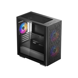 DeepCool Számítógépház - MATREXX 40 3FS (ablakos, 3x LED ventiilátor, mATX, 1xUSB3.0, 1xUSB2.0)