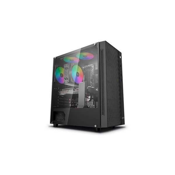 DeepCool Számítógépház - MATREXX 55 MESH (fekete,ablakos, Mini-ITX/Micro-ATX/ATX/E-ATX, 1xUSB3.0, 2xUSB2.0)