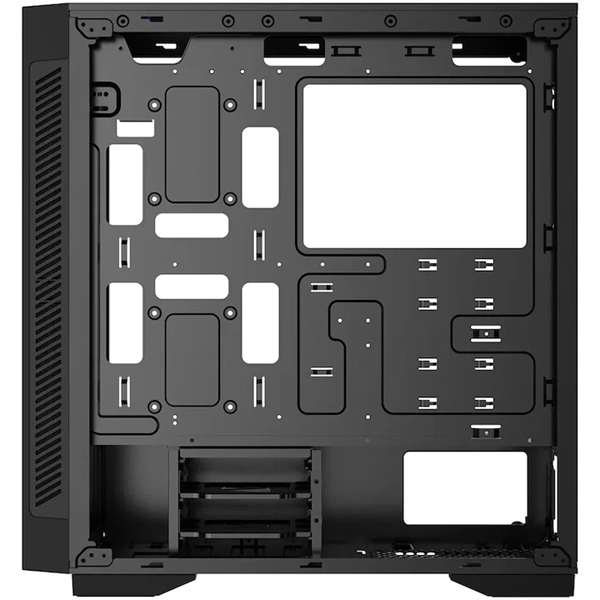 DeepCool Számítógépház - MATREXX 55 V3 ADD-RGB 3F (fekete, ablakos, 3x12cm ventilátor, ATX, mATX, 1xUSB3.0, 2xUSB2.0)