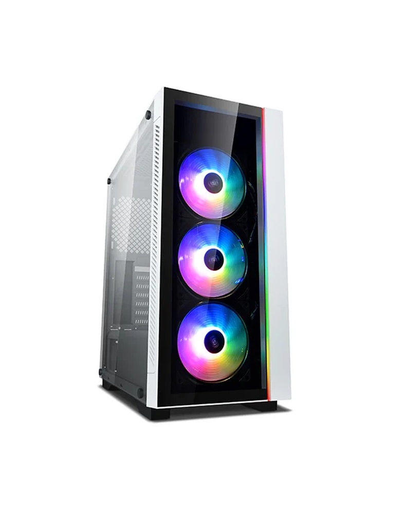 DeepCool Számítógépház - MATREXX 55 V3 ADD-RGB WH 3F (fehér, ablakos, 3x12cm ventilátor, ATX, mATX, 1xUSB3.0, 2xUSB2.0)