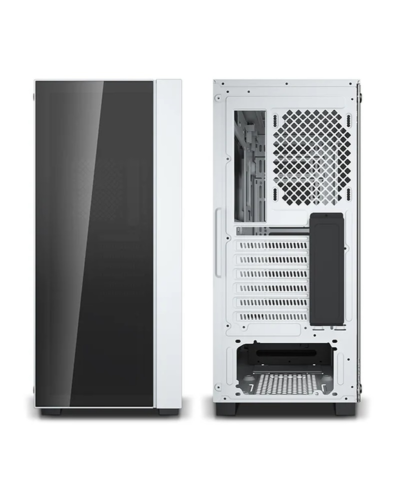 DeepCool Számítógépház - MATREXX 55 V3 ADD-RGB WH 3F (fehér, ablakos, 3x12cm ventilátor, ATX, mATX, 1xUSB3.0, 2xUSB2.0)