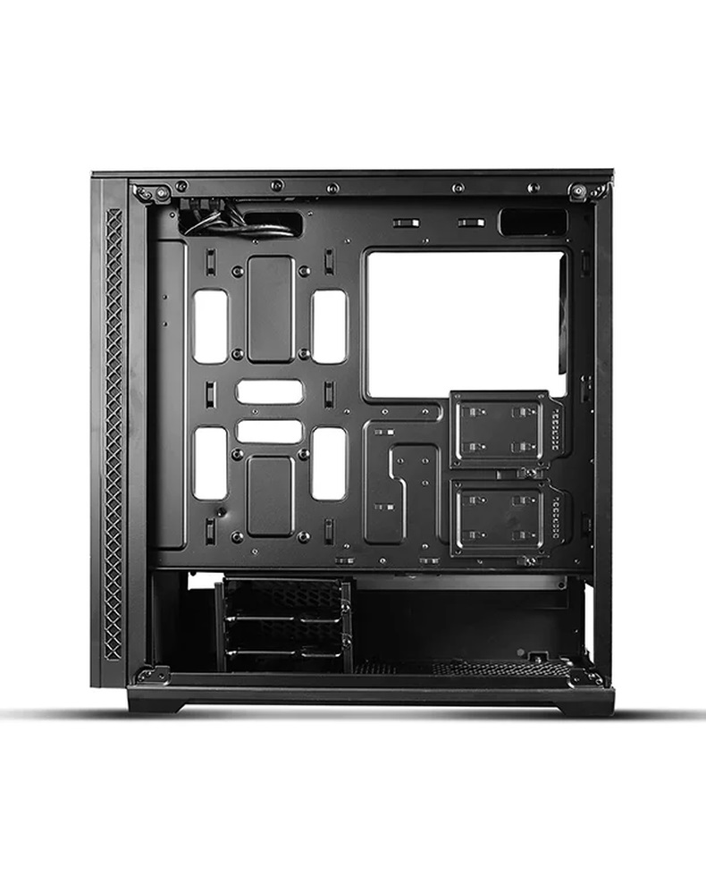 DeepCool Számítógépház - MATREXX 70 ADD RGB 3F (fekete, ablakos, 3x12cm ventilátor, ATX, mATX, 2xUSB3.0, 1xUSB2.0)