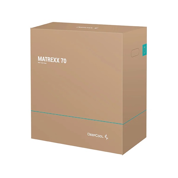 DeepCool Számítógépház - MATREXX 70 ADD RGB 3F (fekete, ablakos, 3x12cm ventilátor, ATX, mATX, 2xUSB3.0, 1xUSB2.0)