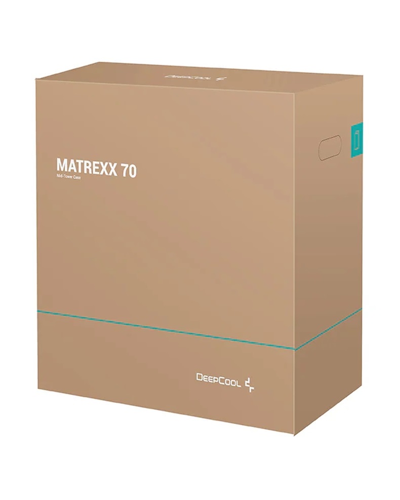 DeepCool Számítógépház - MATREXX 70 ADD RGB 3F (fekete, ablakos, 3x12cm ventilátor, ATX, mATX, 2xUSB3.0, 1xUSB2.0)