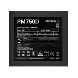 DeepCool Tápegység 750W - PM750D (80 Plus Gold, Aktív PFC, 12cm )