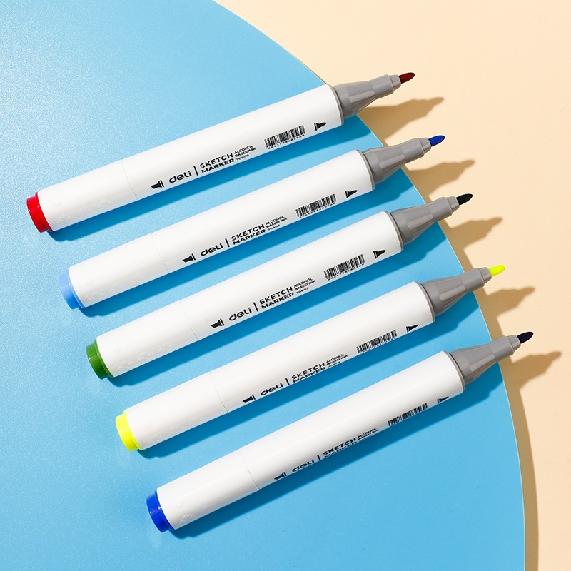 Deli Color Emotion 48 darabos kétvégű háromszögletű sketch marker készlet