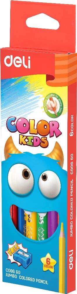 Deli Color Kids 6db-os színesceruza-készlet
