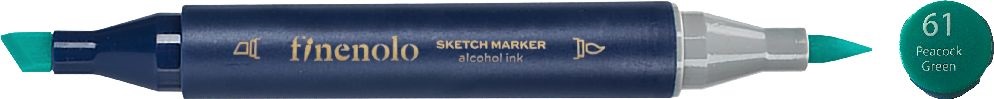 Deli Finenolo 61 - Peacock Green kétvégű permanent ART marker