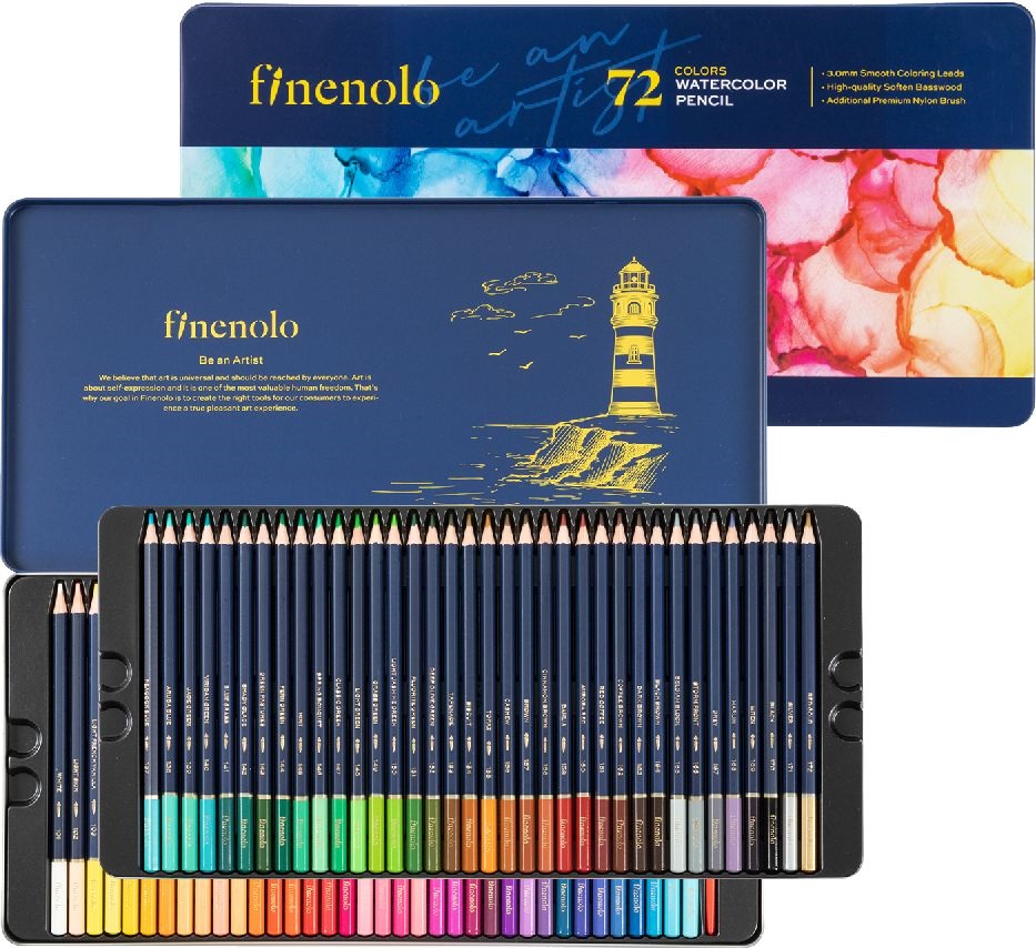Deli Finenolo 72 db-os fémdobozos akvarellceruza készlet