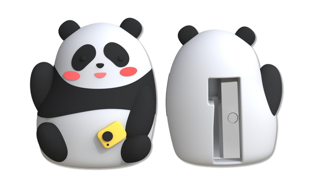 Deli Panda egylyukú fekete-fehér hegyező