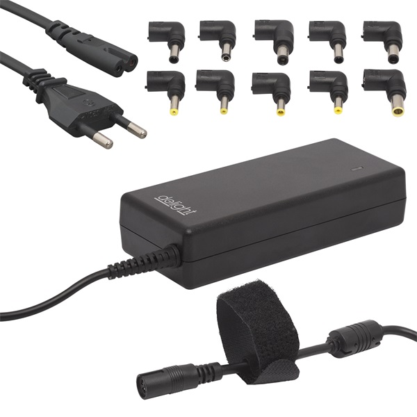 Delight Univerzális 90W laptop/notebook töltő adapter tápkábellel (Újracsomagolt)