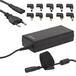 Delight Univerzális 90W laptop/notebook töltő adapter tápkábellel (Újracsomagolt)