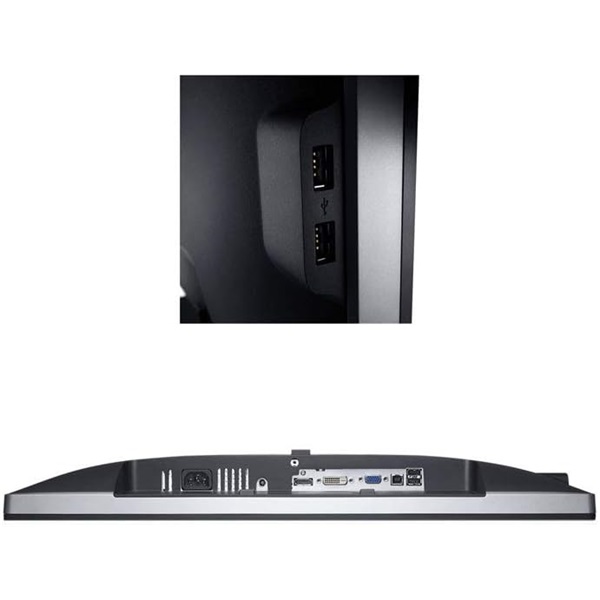 Dell 24" UltraSharp U2412M WUXGA IPS DP/VGA/DVI/USB fekete monitor (Használt A)