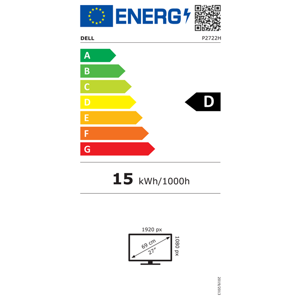Dell 27" P2722H FHD IPS HDMI/VGA/DP/USB fekete LCD monitor