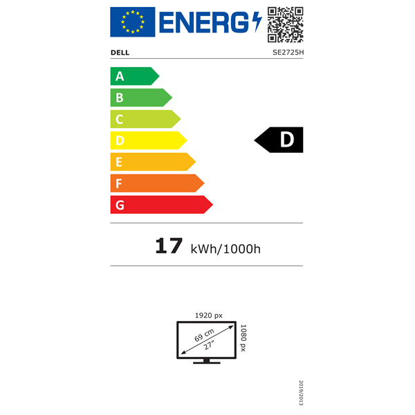 Dell 27" SE2725H FHD VA HDMI/VGA LED monitor