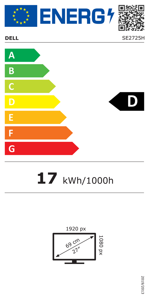 Dell 27" SE2725H FHD VA HDMI/VGA LED monitor
