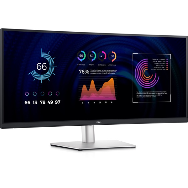 Dell 34" P3424WE WQHD IPS HDMI/DP/USB-C/RJ45 ívelt LED monitor
