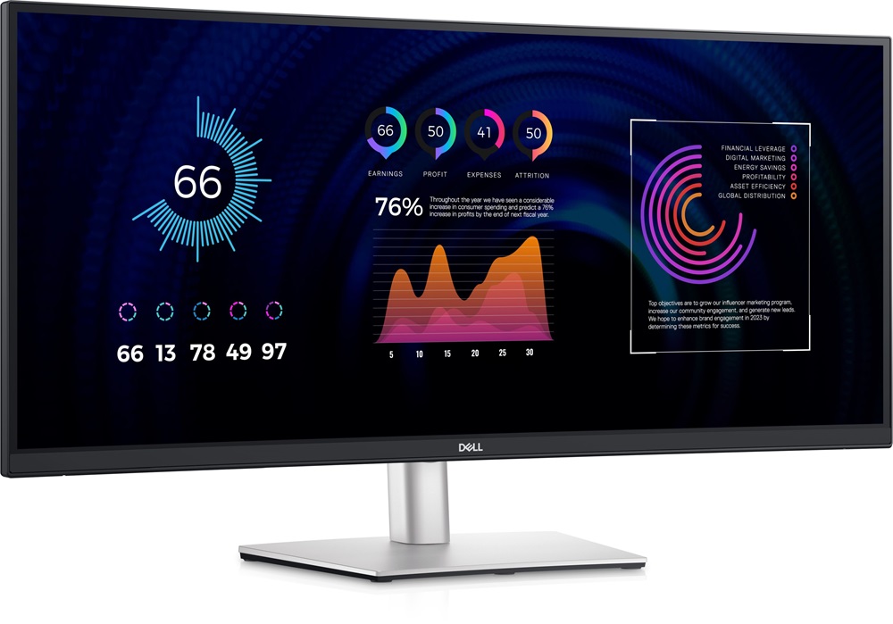 Dell 34" P3424WE WQHD IPS HDMI/DP/USB-C/RJ45 ívelt LED monitor