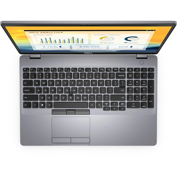 Dell Precision 3550 15"FHD/Intel Core i7-10gen/32GB/512GB/Int.VGA/Win Pro COA/ezüst laptop (Használt A)