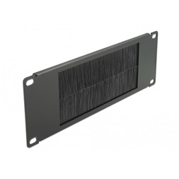 Delock 66481 10 , fekete, 2U-s kábelrendező kefe
