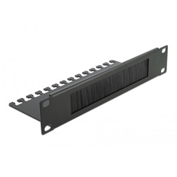 Delock 66483 10 kábelrendező fésűs panel 1U, fekete