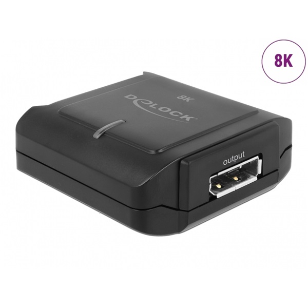 Delock 11474 DisplayPort 1.4 ismétlő 8K 30 Hz