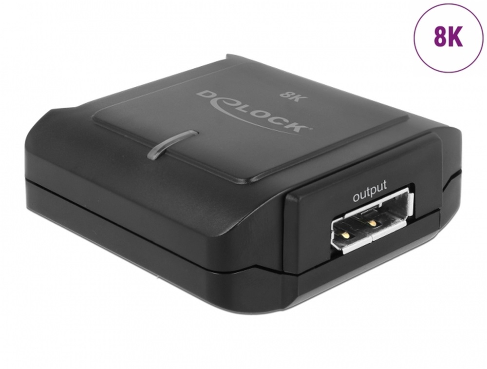 Delock 11474 DisplayPort 1.4 ismétlő 8K 30 Hz