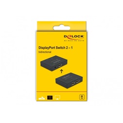 Delock 11478 DisplayPort 2 - 1 kapcsoló kétirányú 8K 30 Hz
