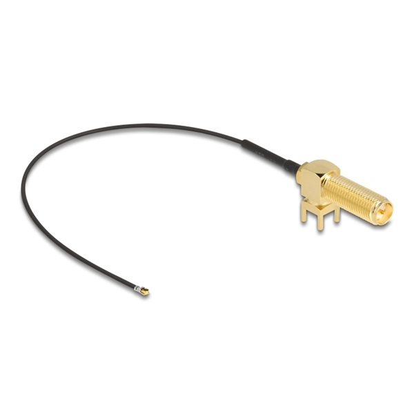 Delock 12032 15cm RP-SMA 90 PCB anya válaszfali csatlakozóval apa I-PEX Inc., MHF 4L-dugó 1.13 antenna kábel