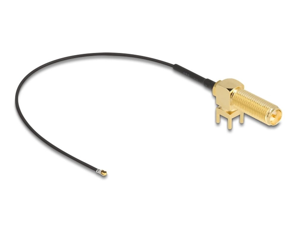 Delock 12032 15cm RP-SMA 90 PCB anya válaszfali csatlakozóval apa I-PEX Inc., MHF 4L-dugó 1.13 antenna kábel