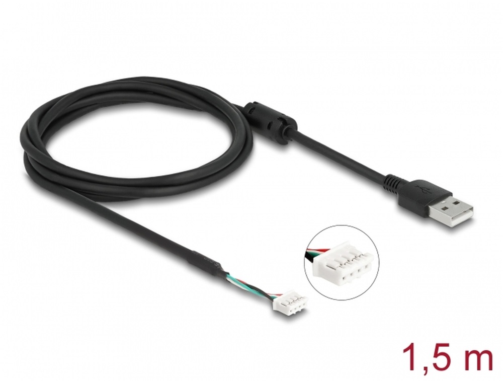Delock 12089 USB 2.0 összekötő kábel 4 tűs kamera modulokhoz V7 1,5 m