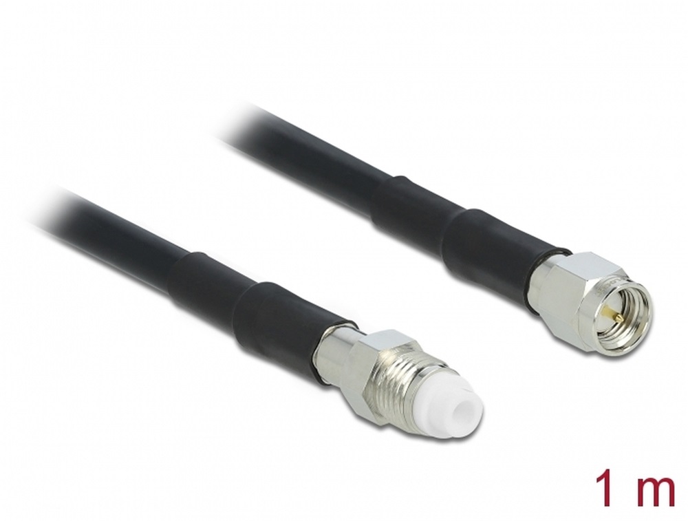 Delock 12437 Antenna kábel FME Jack > SMA Plug RG-58 1 m