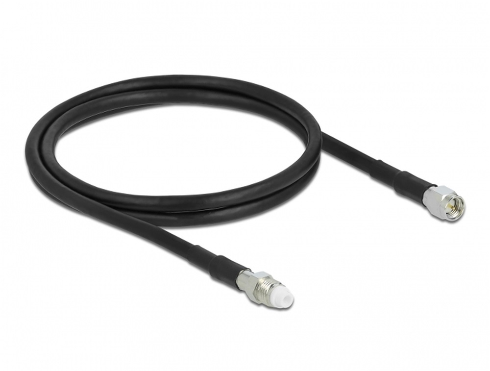 Delock 12437 Antenna kábel FME Jack > SMA Plug RG-58 1 m