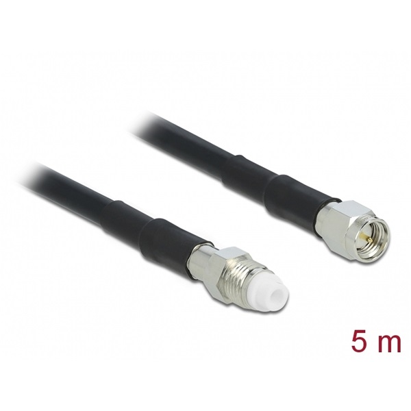 Delock 12449 Antenna Kábel FME Jack > SMA Plug RG-58 5 m