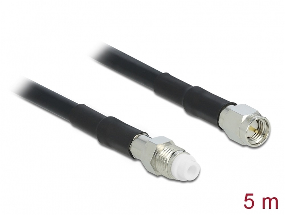 Delock 12449 Antenna Kábel FME Jack > SMA Plug RG-58 5 m