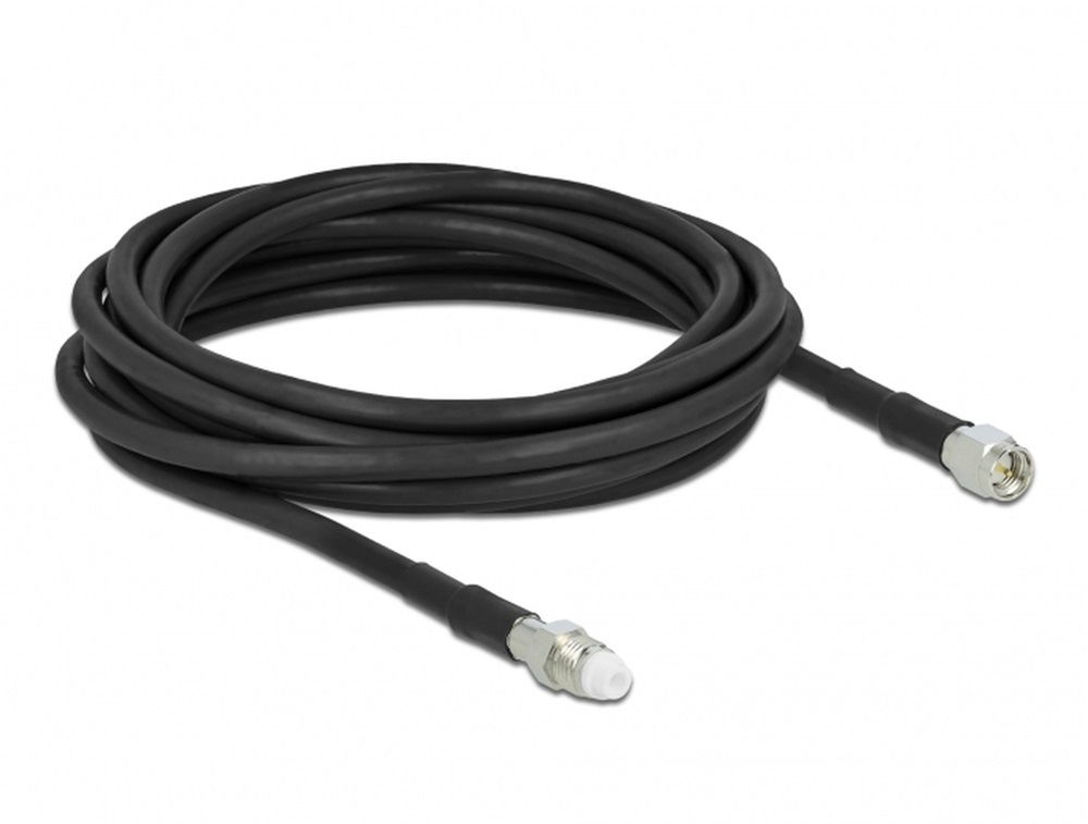 Delock 12449 Antenna Kábel FME Jack > SMA Plug RG-58 5 m