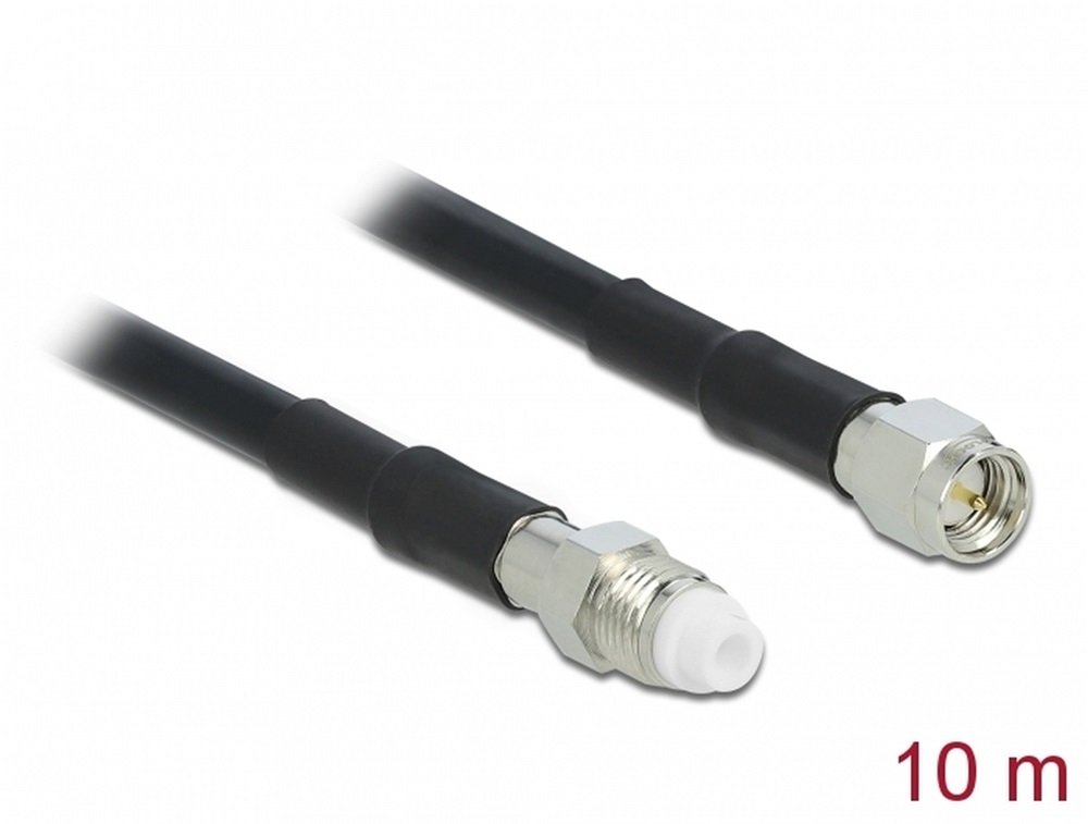 Delock 12451 Antenna Kábel FME Jack > SMA Plug RG-58 10 m