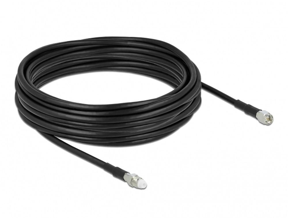 Delock 12451 Antenna Kábel FME Jack > SMA Plug RG-58 10 m