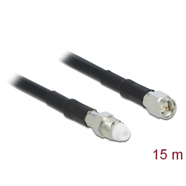 Delock 12452 Antenna Kábel FME Jack > SMA Plug RG-58 15 m