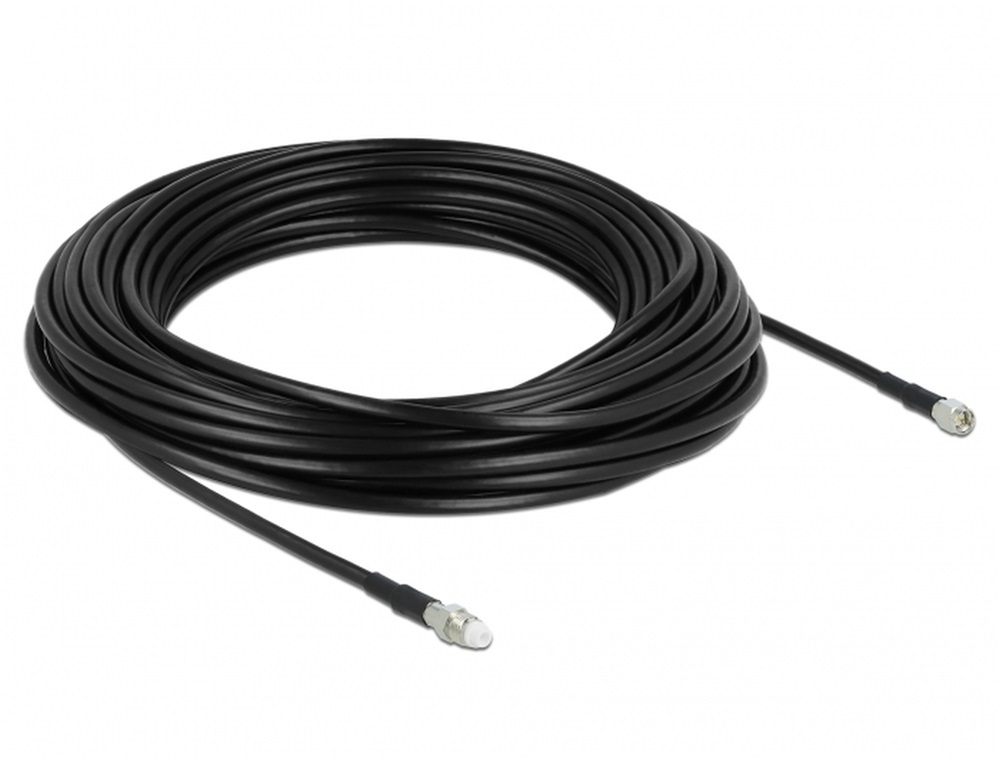 Delock 12452 Antenna Kábel FME Jack > SMA Plug RG-58 15 m