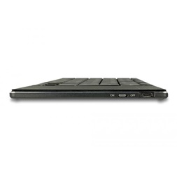 Delock 12454 NÉMET Vezeték nélküli billentyuzet okostévéhez és Windows PC-hez 6 mm-es sík érintopaddal