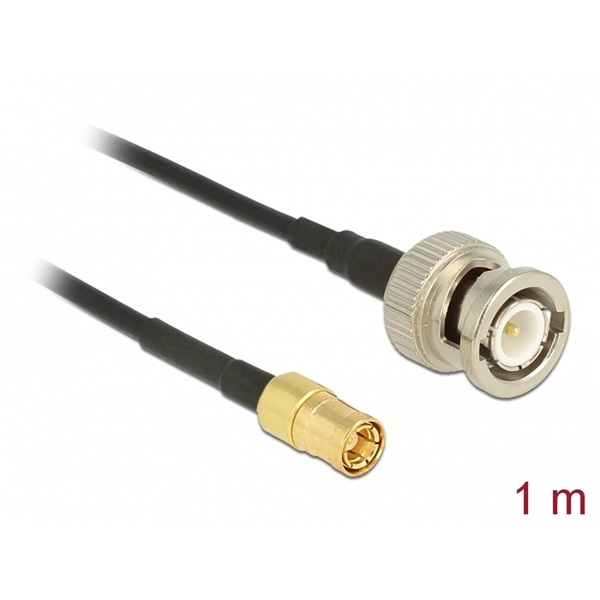 Delock 12492 Antennakábel BNC dugó > SMB dugó RG-174 1 m